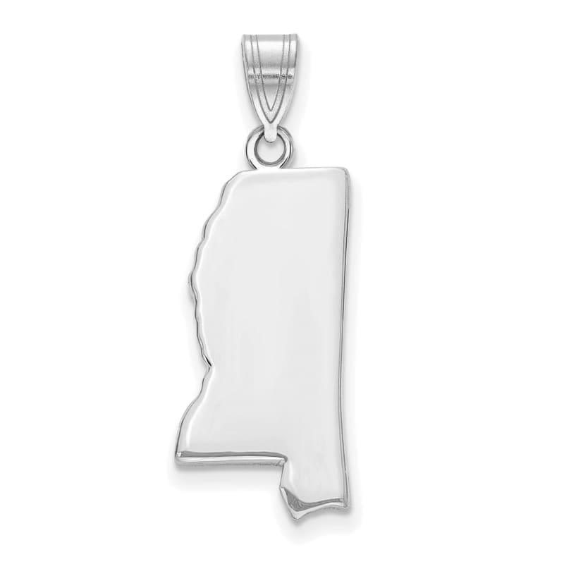 14k White Gold MS State Pendant Bail Only - Seattle Gold Grillz