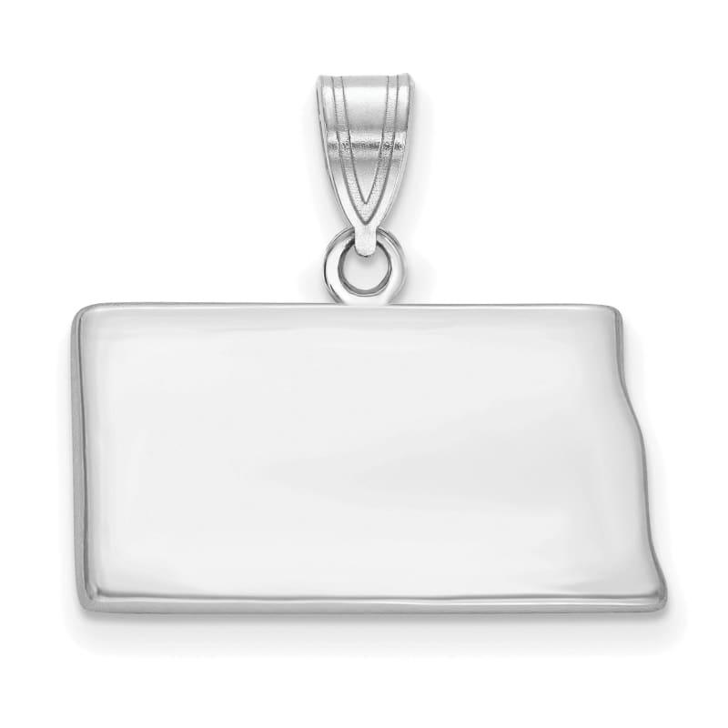 14k White Gold ND State Pendant Bail Only - Seattle Gold Grillz