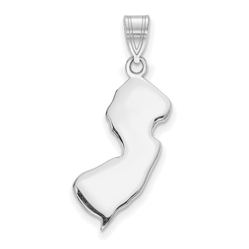14k White Gold NJ State Pendant Bail Only - Seattle Gold Grillz
