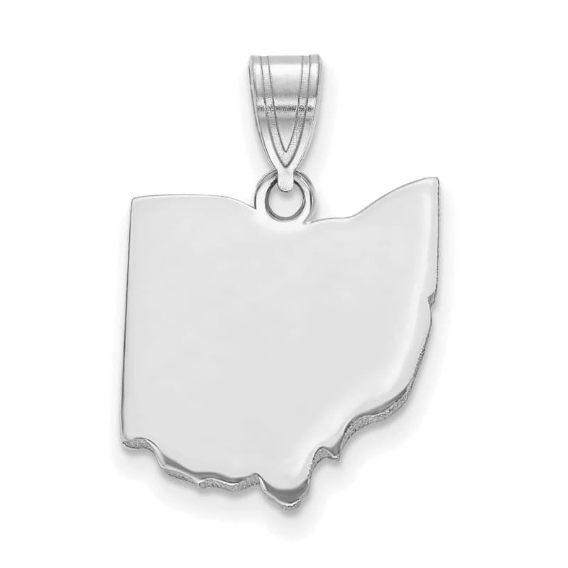 14k White Gold OH State Pendant Bail Only - Seattle Gold Grillz