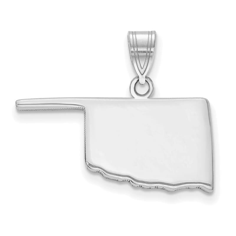 14k White Gold OK State Pendant Bail Only - Seattle Gold Grillz