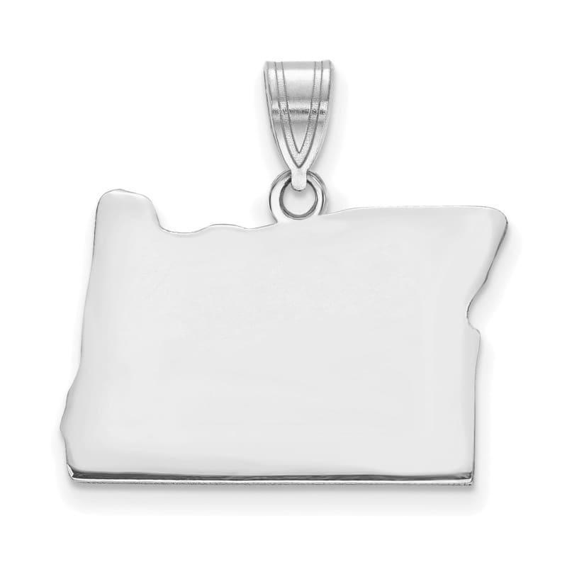 14k White Gold OR State Pendant Bail Only - Seattle Gold Grillz