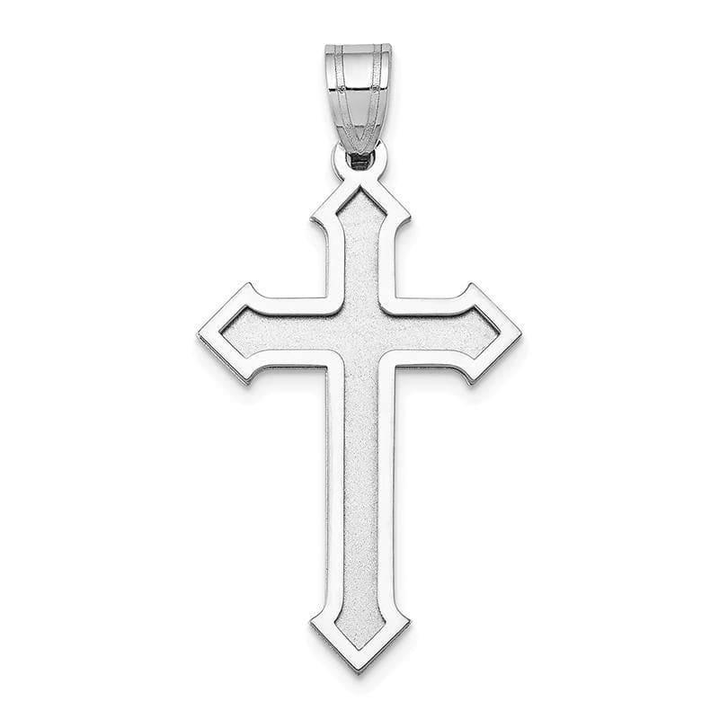 14k White Gold Passion Cross Pendant - Seattle Gold Grillz