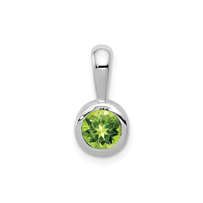 14k White Gold Peridot Pendant - Seattle Gold Grillz