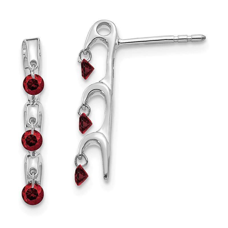 14k White Gold Red Diamond Earrings - Seattle Gold Grillz