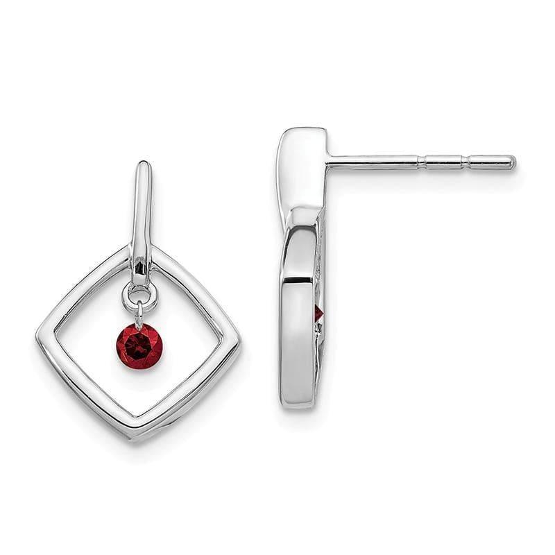 14k White Gold Red Diamond Earrings - Seattle Gold Grillz