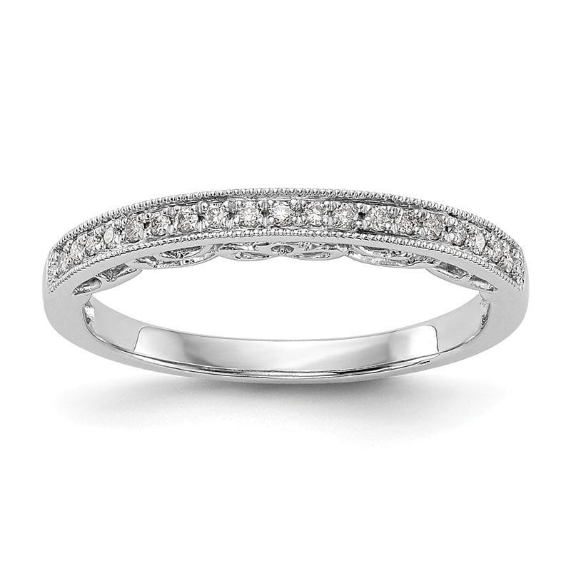 14K White Gold Round Diamond Wedding Band - Seattle Gold Grillz