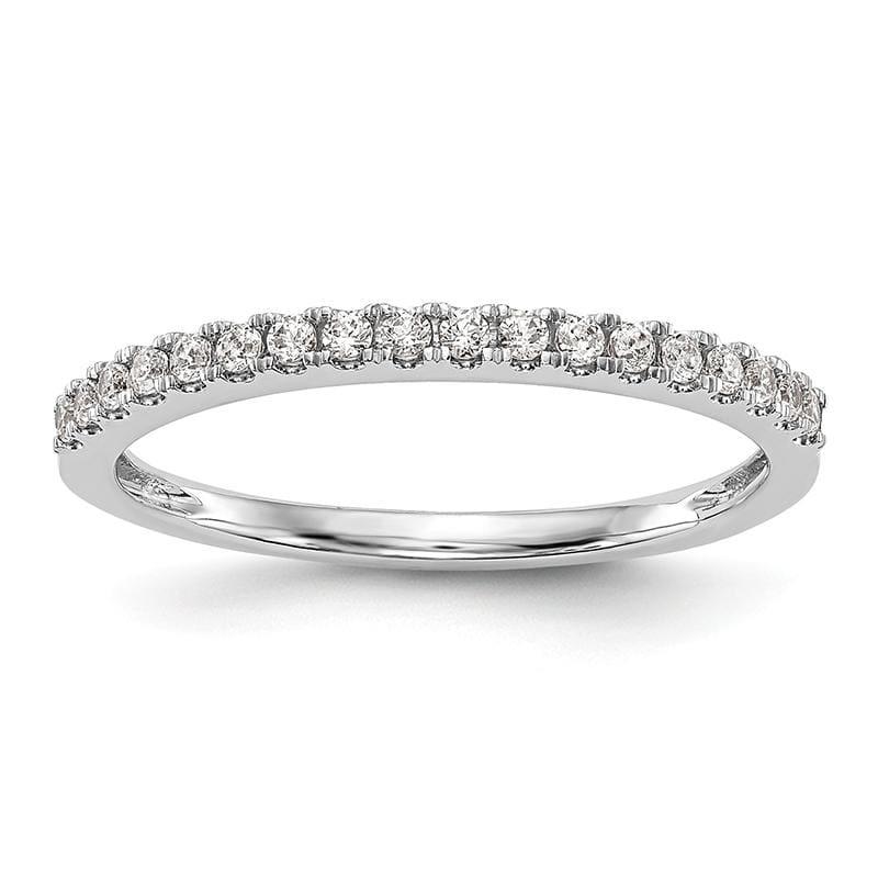 14K White Gold Round Diamond Wedding Band - Seattle Gold Grillz