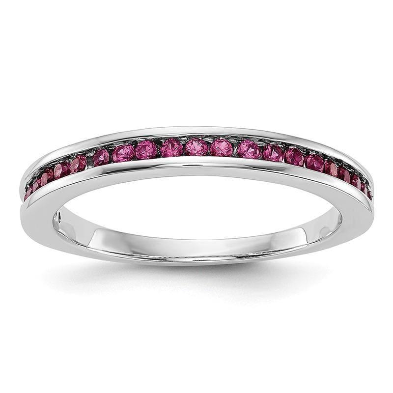 14k White Gold Ruby Band - Seattle Gold Grillz