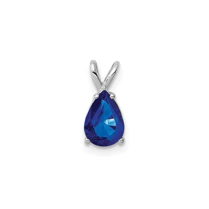 14k White Gold Sapphire pendant - Seattle Gold Grillz