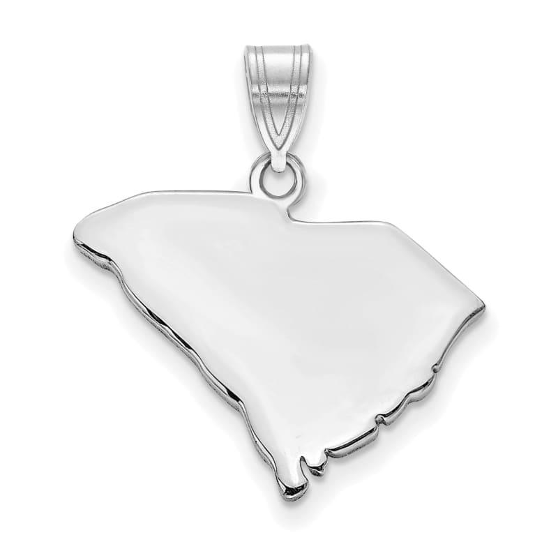 14k White Gold SC State Pendant Bail Only - Seattle Gold Grillz