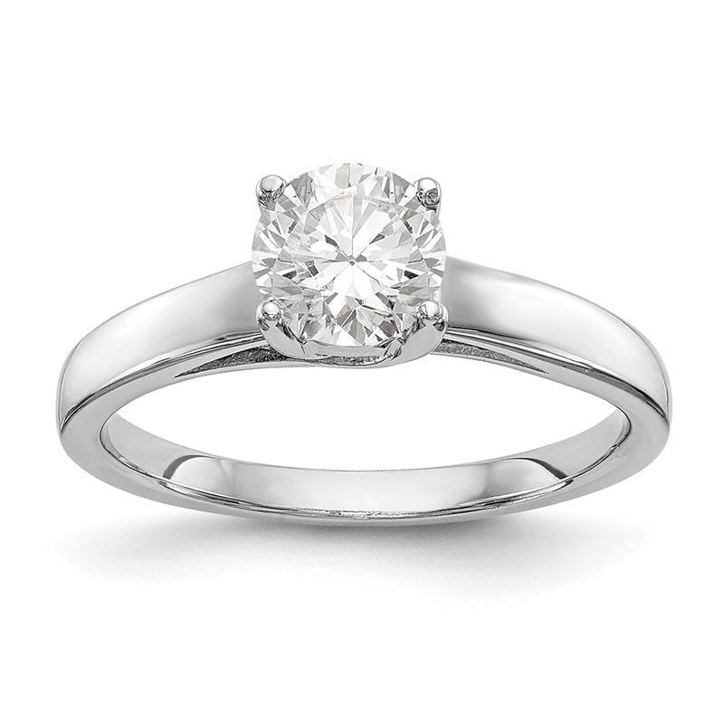 14k White Gold Solitaire Engagement Ring Mounting - Seattle Gold Grillz