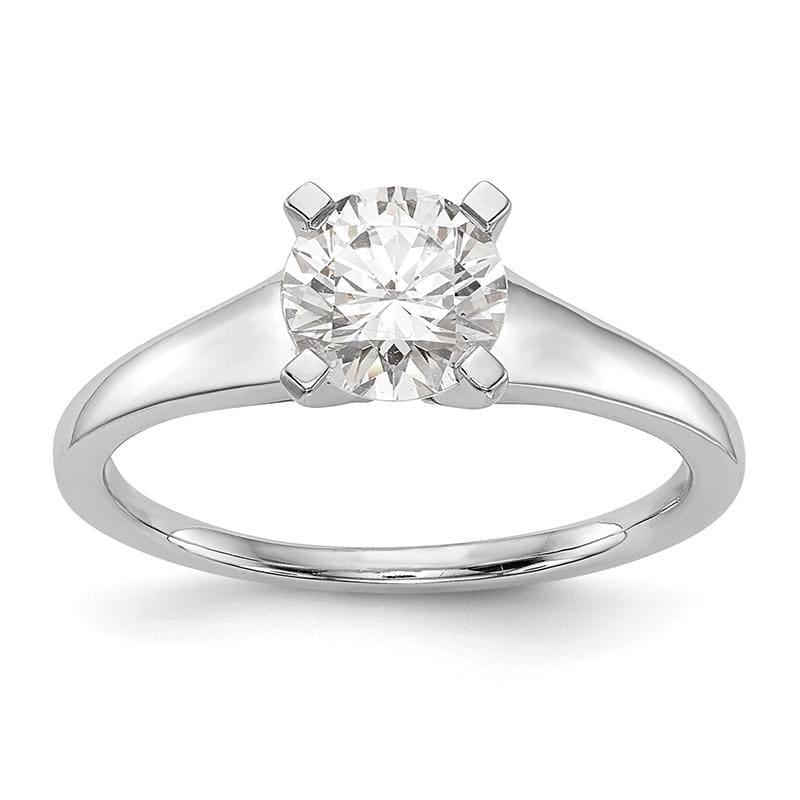 14k White Gold Solitaire Engagement Ring Mounting - Seattle Gold Grillz