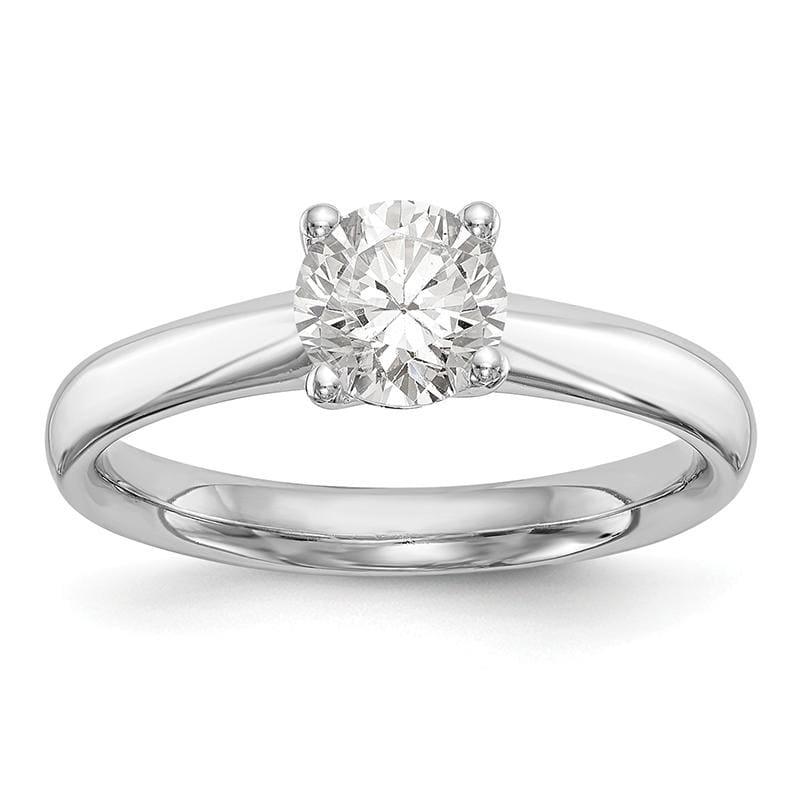 14k White Gold Solitaire Engagement Ring Mounting - Seattle Gold Grillz