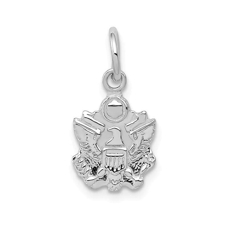 14k White Gold U.S. Army Insignia Charm - Seattle Gold Grillz
