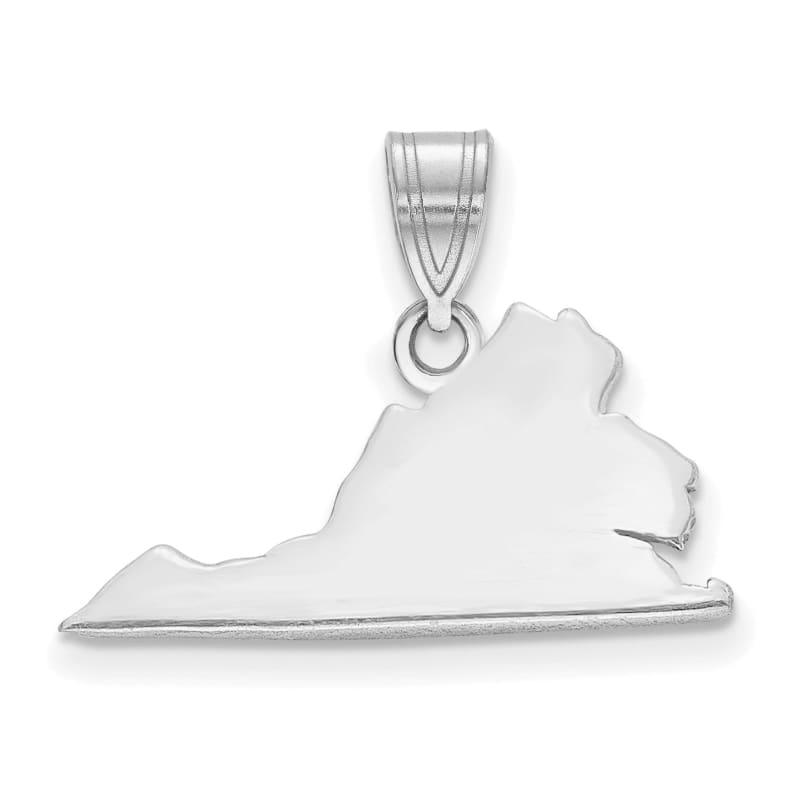 14k White Gold VA State Pendant Bail Only - Seattle Gold Grillz