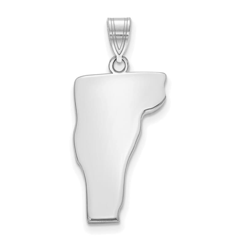 14k White Gold VT State Pendant Bail Only - Seattle Gold Grillz