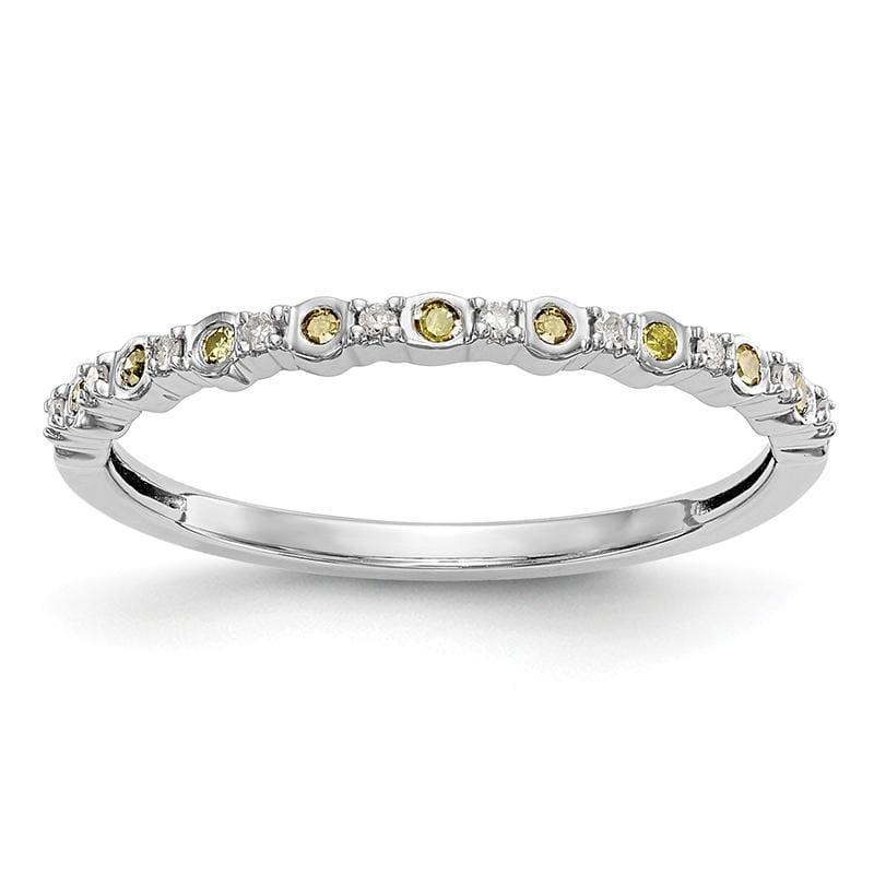 14k White Gold Yellow & White Band Mounting - Seattle Gold Grillz