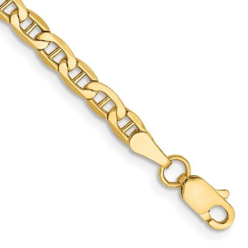 14k Yellow Gold 3.20mm Anchor Bracelet - Seattle Gold Grillz