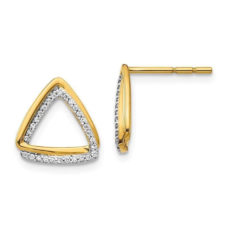 14k Yellow Gold Diamond Earrings - Seattle Gold Grillz