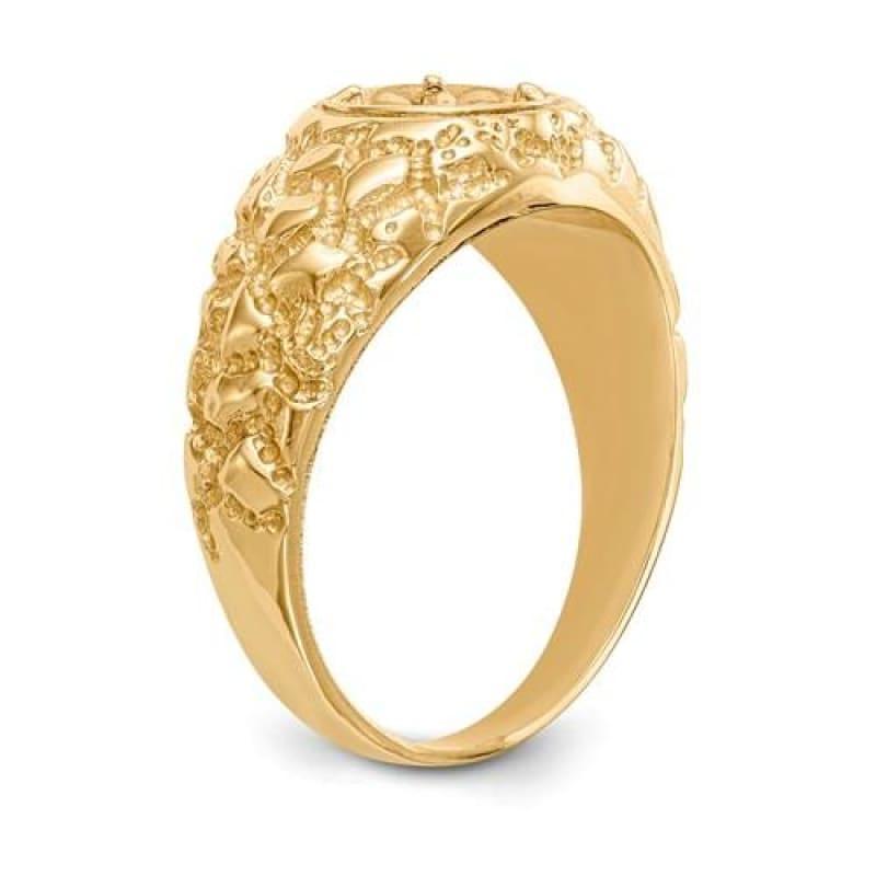 14K Yellow Gold Diamond Men's Mounting Band - Seattle Gold Grillz