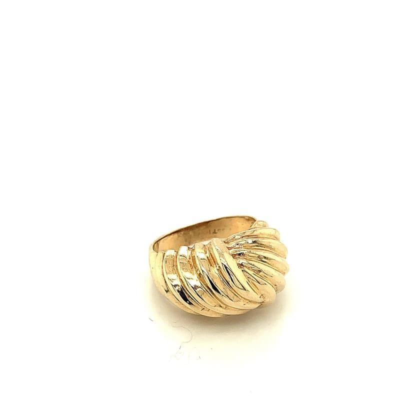 14k Yellow Gold Dome Ring - Seattle Gold Grillz