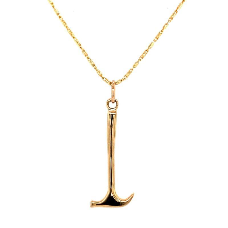 14k Yellow Gold Hammer Necklace - Seattle Gold Grillz