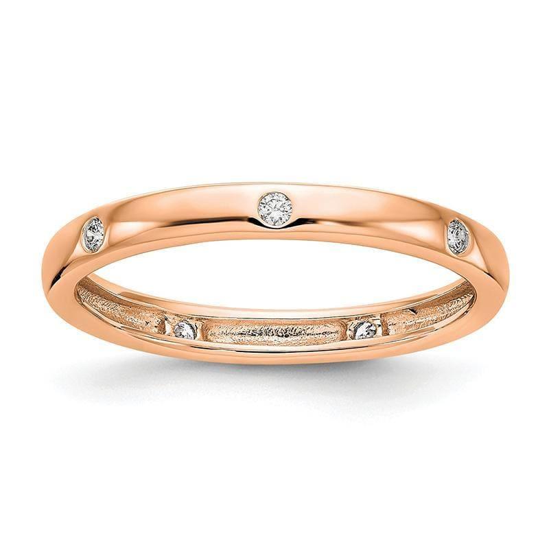14KR Bezel Diamond Eternity Ring - Seattle Gold Grillz