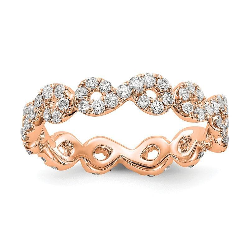 14KR SI2-I1( H-I) 78 Round = 7-8CT Infinity -U Prong Eternity Band - Seattle Gold Grillz