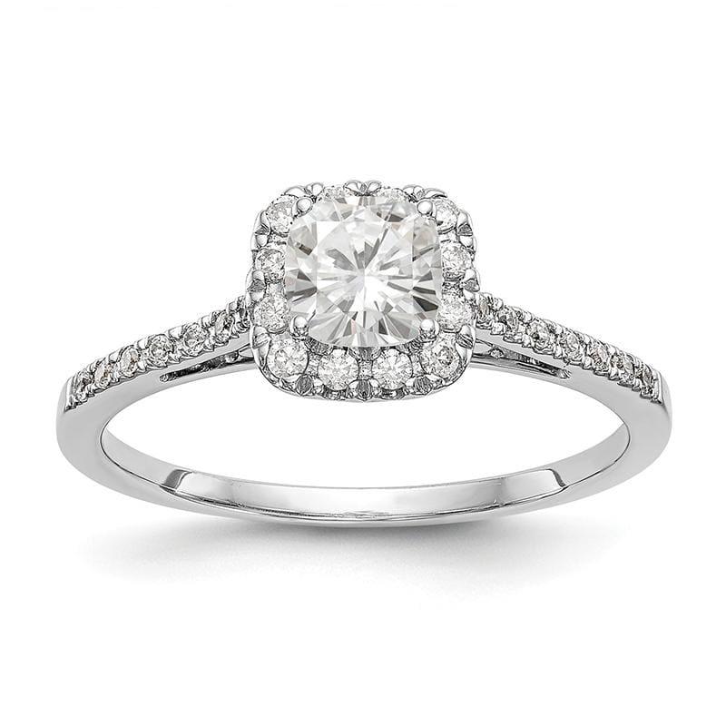 14ktt Cushion Halo Engagement Diamond Semi-mount Ring - Seattle Gold Grillz