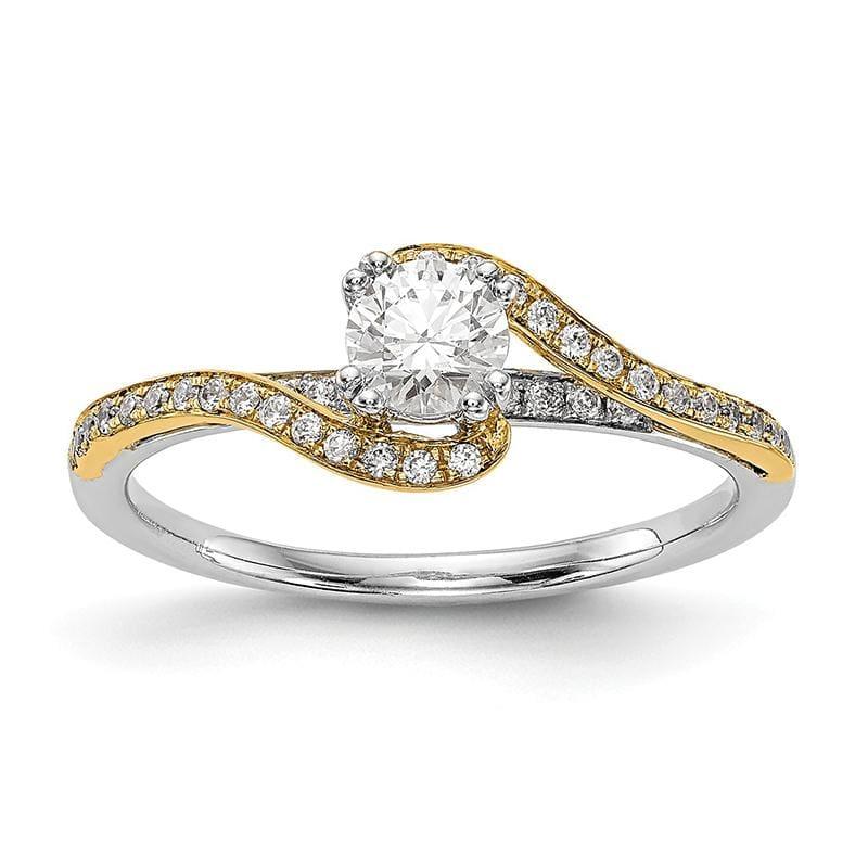 14kTTPeg Set Diamond Semi-mount By-Pass Engagement Ring - Seattle Gold Grillz