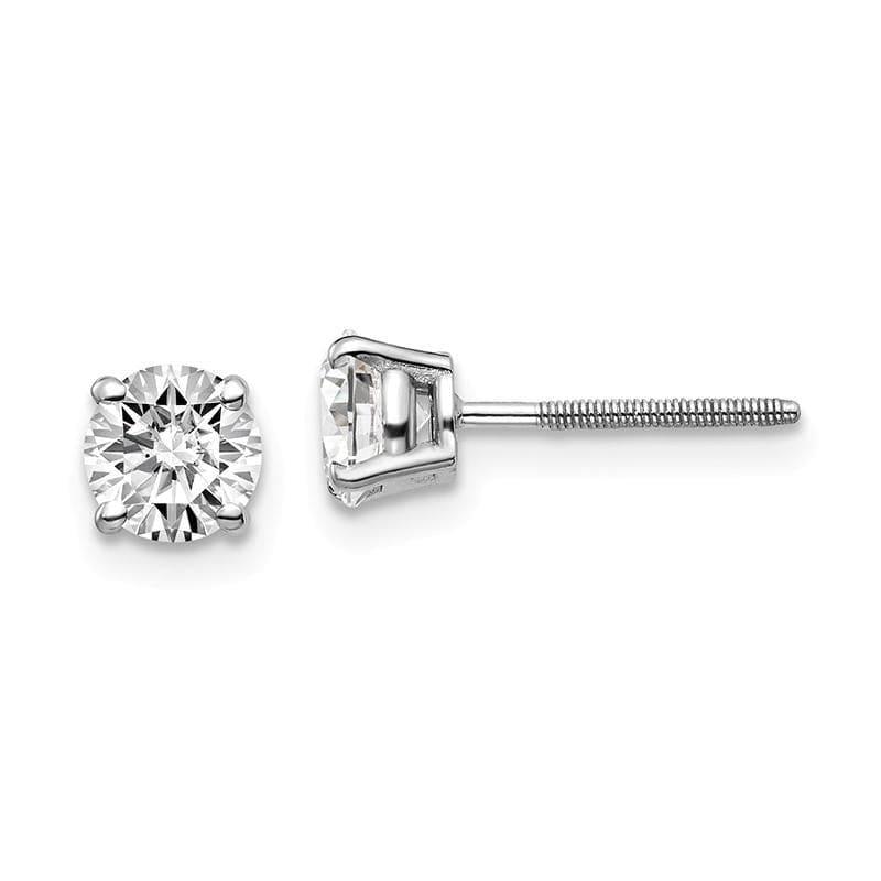 14kw 1.00ct SI3 G-I Diamond Stud Thread on-off Post Earrings - Seattle Gold Grillz