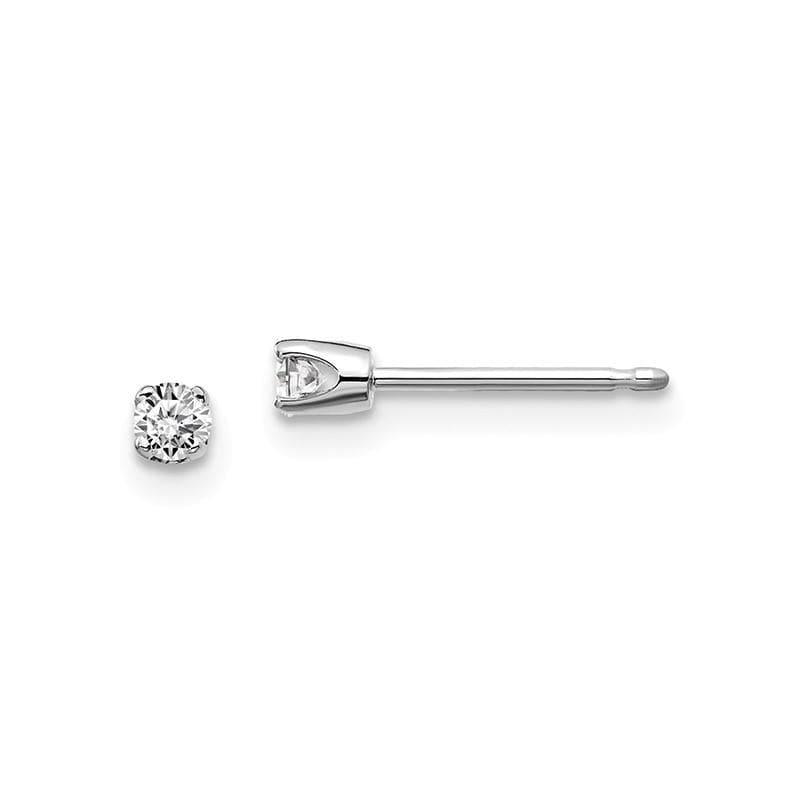 14kw .10ct I2 K-L Diamond Stud Push-on Post Earrings - Seattle Gold Grillz