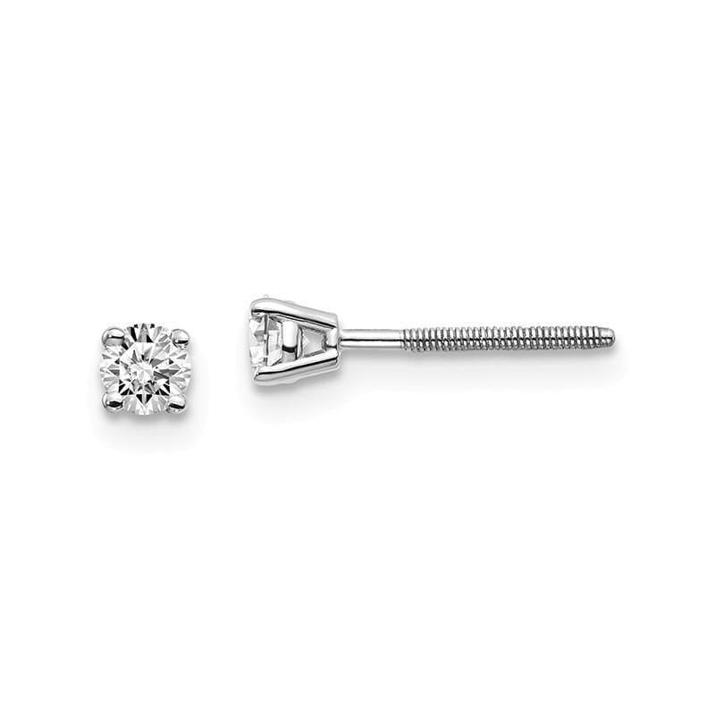 14kw .25ct SI3 G-I Diamond Stud Thread on-off Post Earrings - Seattle Gold Grillz