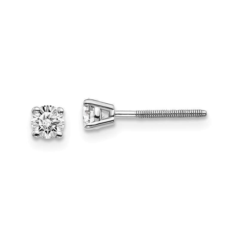 14kw .30ct SI3 G-I Diamond Stud Thread on-off Post Earrings - Seattle Gold Grillz