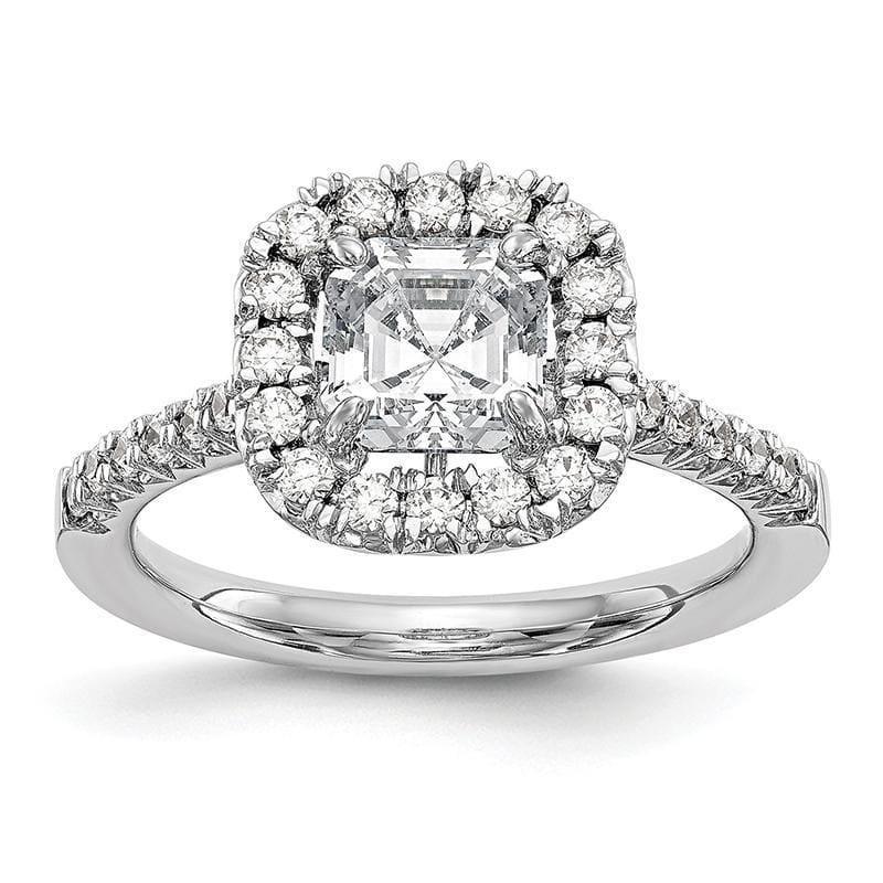 14kw Ascher Halo Engagement Diamond Semi-mount Ring - Seattle Gold Grillz