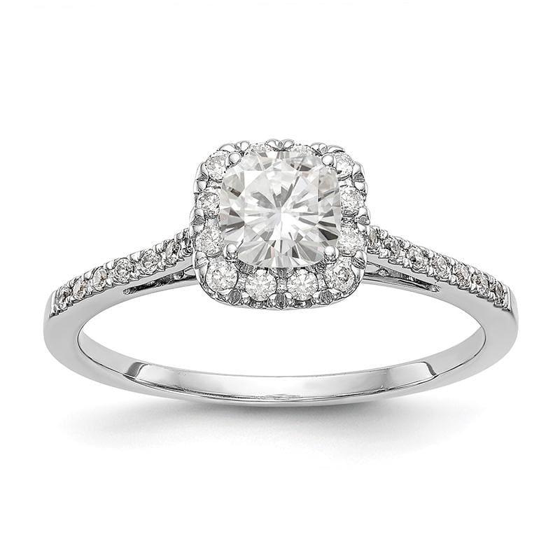 14kw Cushion Halo Engagement Diamond Semi-mount Ring - Seattle Gold Grillz