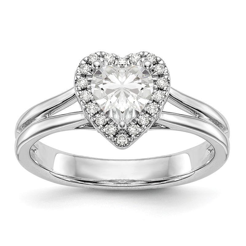 14kw Heart Halo Engagement Split Shank Ring Mounting - Seattle Gold Grillz
