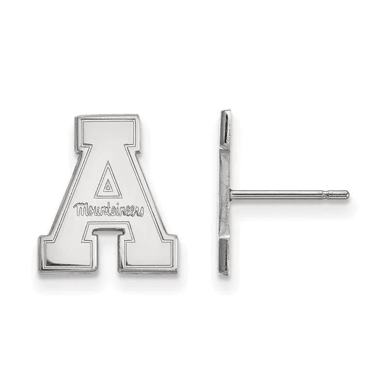14kw LogoArt Appalachian State University Small Post Earrings - Seattle Gold Grillz