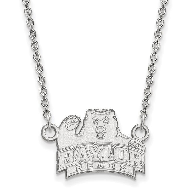 14kw LogoArt Baylor University Small Pendant w-Necklace - Seattle Gold Grillz