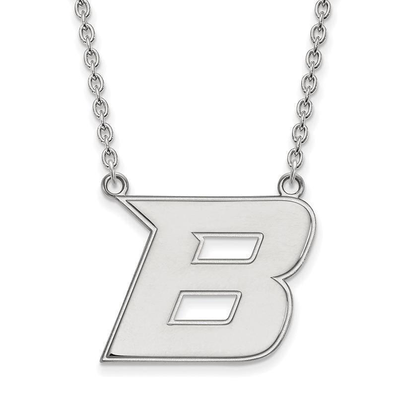 14kw LogoArt Boise State University Large Pendant w-Necklace - Seattle Gold Grillz