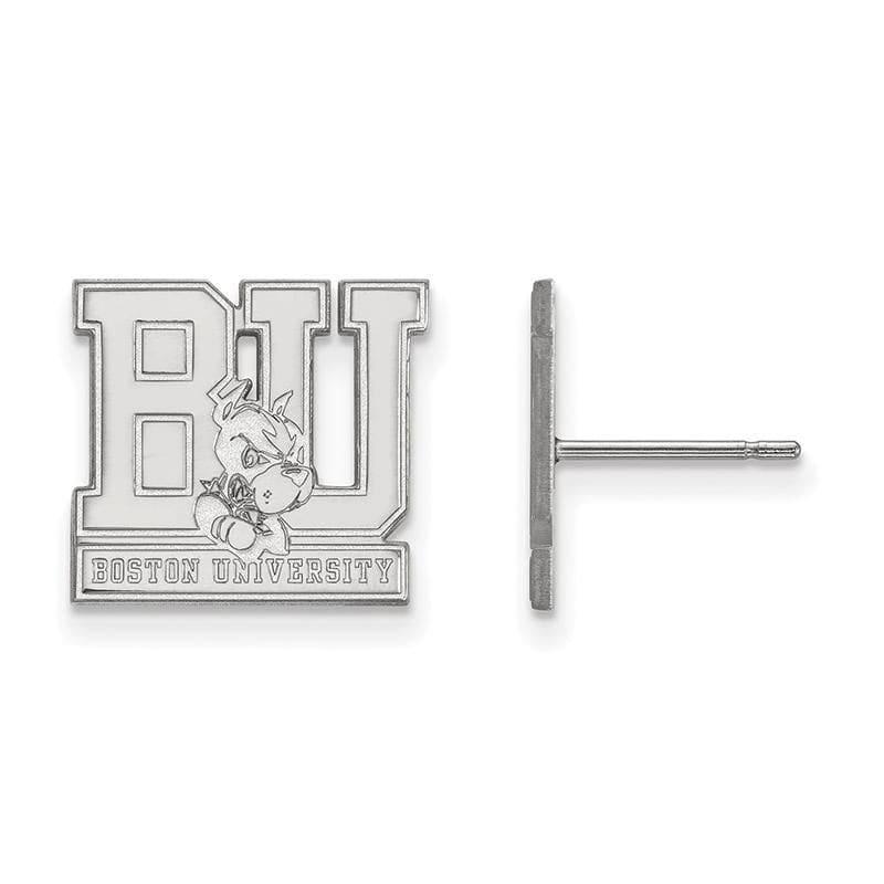 14kw LogoArt Boston University Small Post Earrings - Seattle Gold Grillz