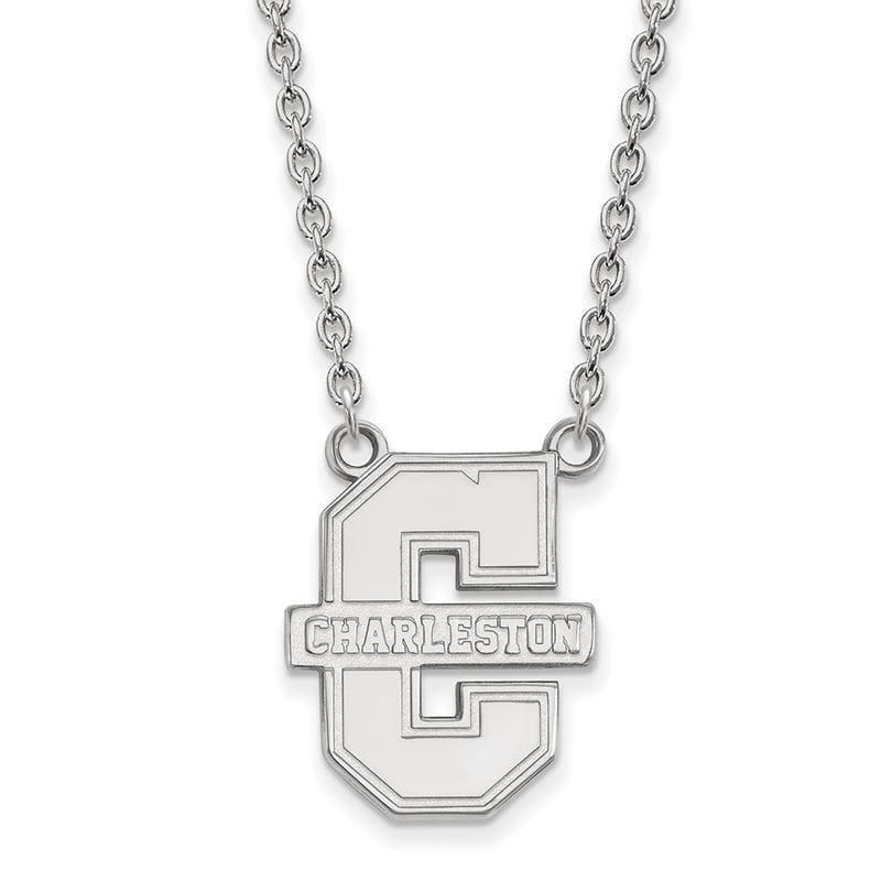 14kw LogoArt College of Charleston Large Pendant w-Necklace - Seattle Gold Grillz