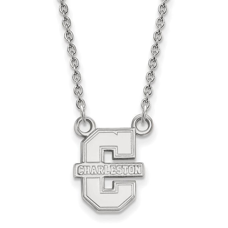 14kw LogoArt College of Charleston Small Pendant w-Necklace - Seattle Gold Grillz