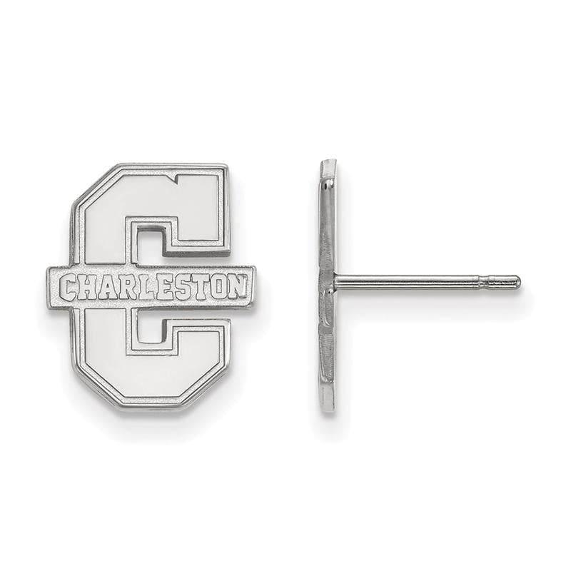14kw LogoArt College of Charleston Small Post Earrings - Seattle Gold Grillz