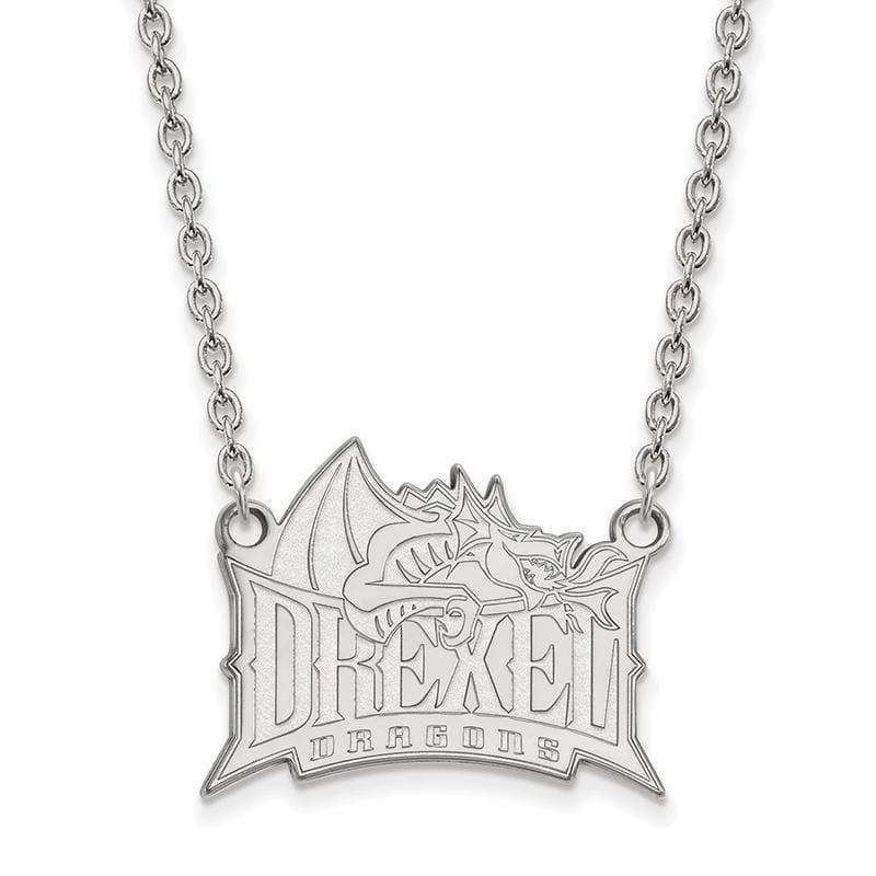 14kw LogoArt Drexel University Large Pendant w-Necklace - Seattle Gold Grillz