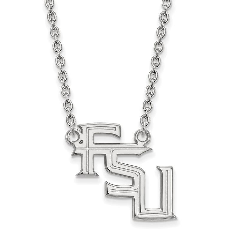 14kw LogoArt Florida State University Large Pendant w-Necklace - Seattle Gold Grillz