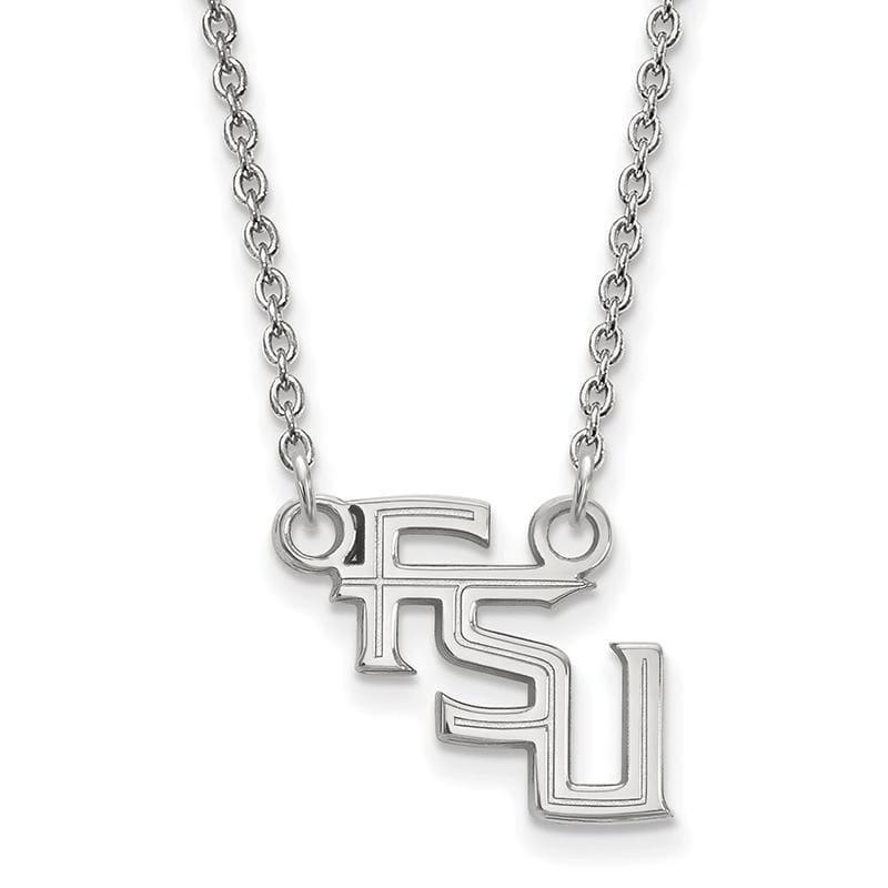 14kw LogoArt Florida State University Small Pendant w-Necklace - Seattle Gold Grillz