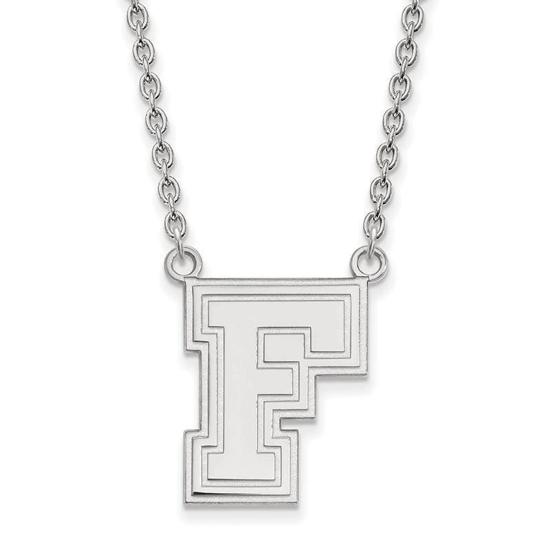 14kw LogoArt Fordham University Large Pendant w-Necklace - Seattle Gold Grillz