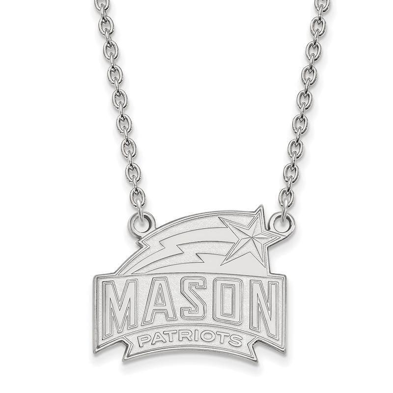 14kw LogoArt George Mason University Large Pendant w-Necklace - Seattle Gold Grillz